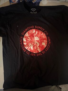 Diamond Supply Co. Black Tee with Red Diamond Graphic